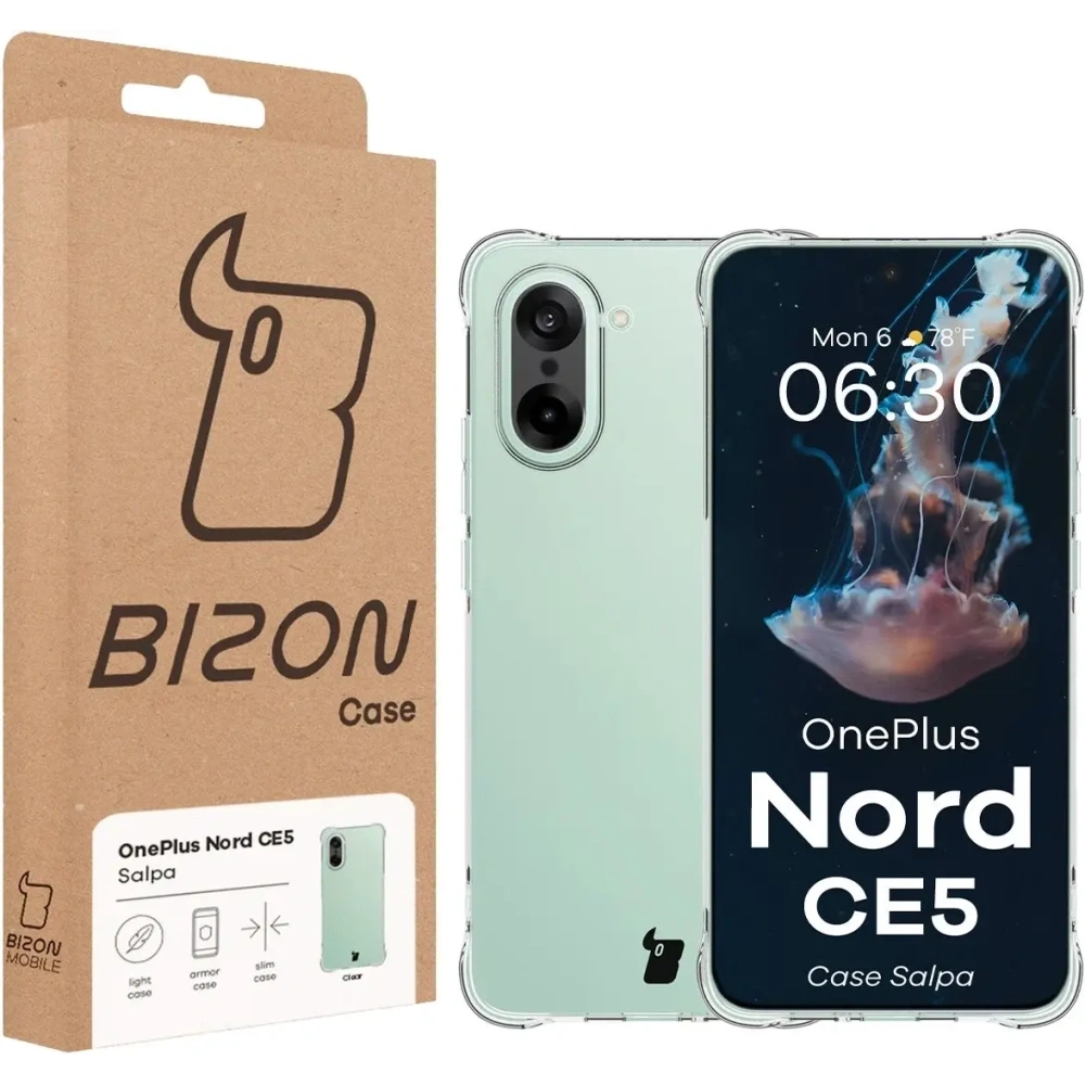 Elastyczne etui Bizon Case Salpa do OnePlus Nord CE5 5G przezroczyste