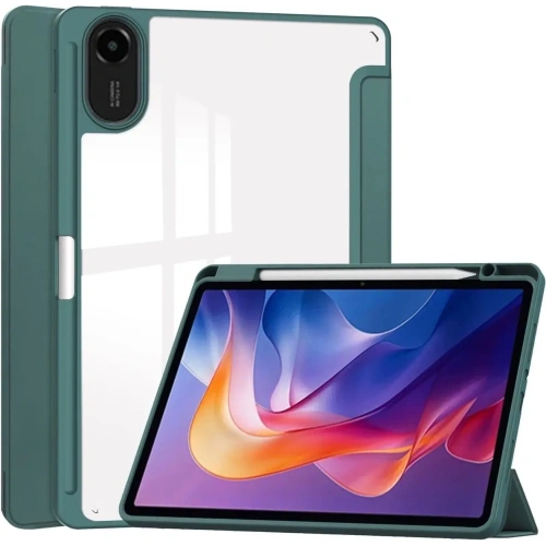 Etui z klapką Bizon Case Tab Clear Matt do Xiaomi Redmi Pad 2 ciemnozielone