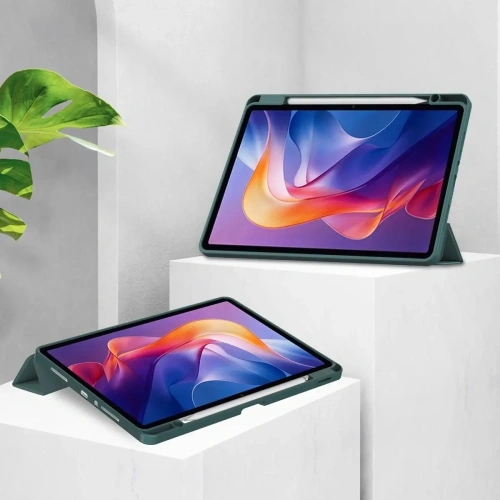 Etui z klapką Bizon Case Tab Clear Matt do Xiaomi Redmi Pad 2 ciemnozielone