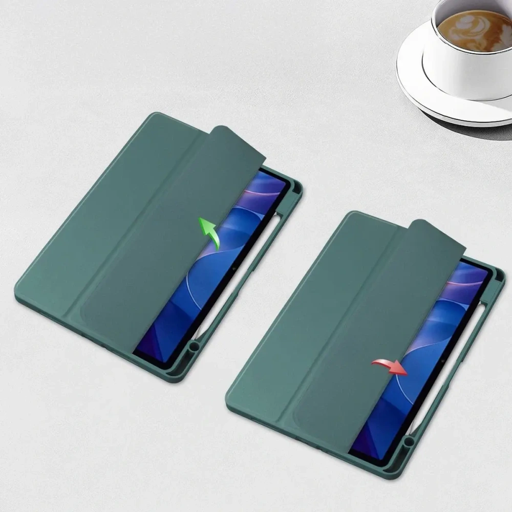 Etui z klapką Bizon Case Tab Clear Matt do Xiaomi Redmi Pad 2 ciemnozielone