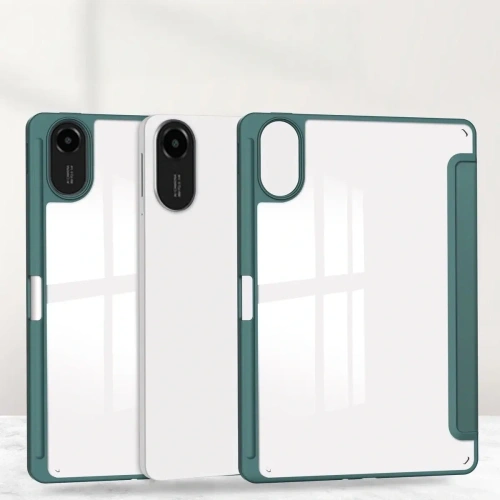 Etui z klapką Bizon Case Tab Clear Matt do Xiaomi Redmi Pad 2 ciemnozielone