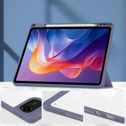 Etui z klapką Bizon Case Tab Clear Matt do Xiaomi Redmi Pad 2 lawendowe