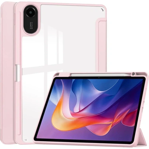 Etui z klapką Bizon Case Tab Clear Matt do Xiaomi Redmi Pad 2 różowe