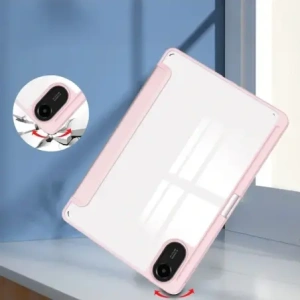 Etui z klapką Bizon Case Tab Clear Matt do Xiaomi Redmi Pad 2 różowe