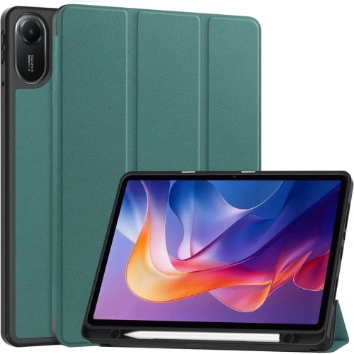 Etui z klapką Bizon Case Tab Lizard do Xiaomi Redmi Pad 2 ciemnozielone