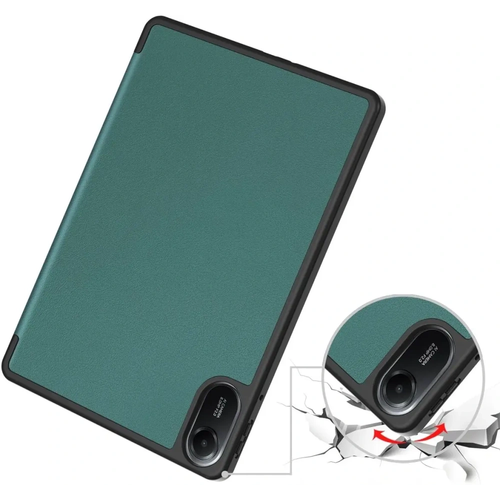 Etui z klapką Bizon Case Tab Lizard do Xiaomi Redmi Pad 2 ciemnozielone