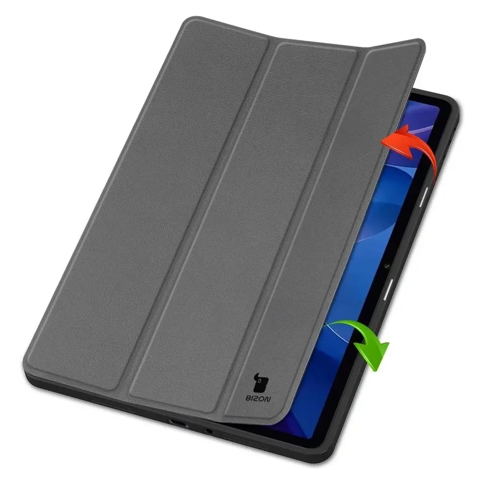Etui z klapką Bizon Case Tab Lizard do Xiaomi Redmi Pad 2 szare
