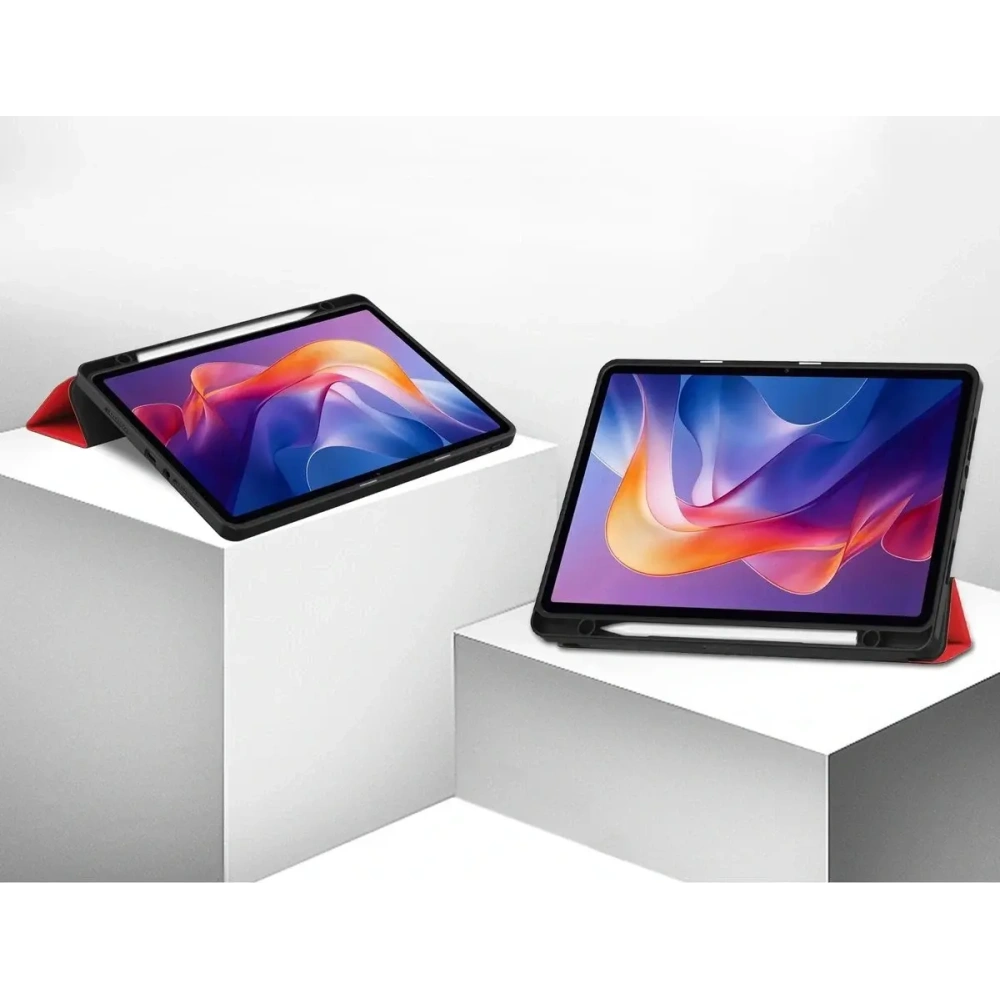 Etui z klapką Bizon Case Tab Lizard do Xiaomi Redmi Pad 2 czerwone
