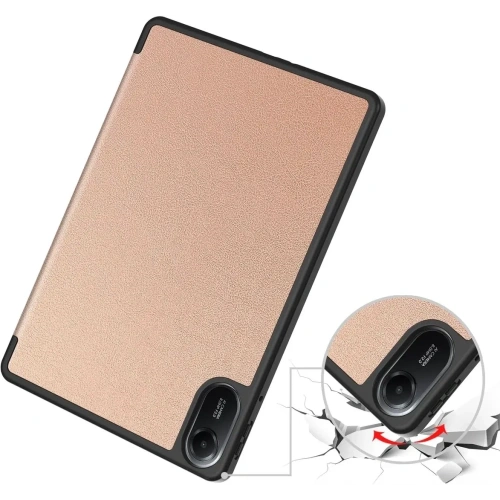 Etui z klapką Bizon Case Tab Lizard do Xiaomi Redmi Pad 2 różowozłote