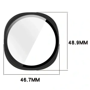 Etui ze szkłem do zegarka Bizon Case+Glass Watch do Samsung Galaxy Watch 8 44mm czarne