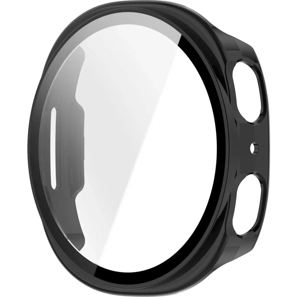 Etui ze szkłem do zegarka Bizon Case+Glass Watch do Samsung Galaxy Watch 8 44mm czarne
