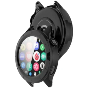 Etui ze szkłem do zegarka Bizon Case+Glass Watch do Xiaomi Watch S4 czarne