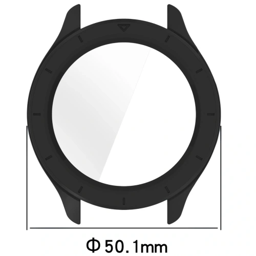 Etui ze szkłem do zegarka Bizon Case+Glass Watch do Xiaomi Watch S4 czarne