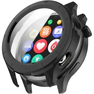 Etui ze szkłem do zegarka Bizon Case+Glass Watch do Xiaomi Watch S4 czarne