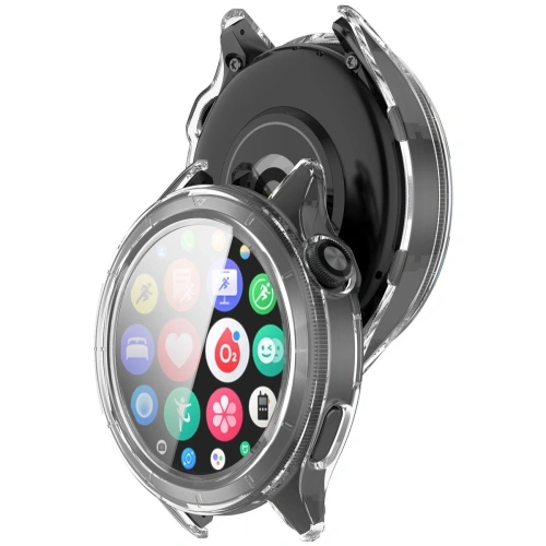 Etui ze szkłem do zegarka Bizon Case+Glass Watch do Xiaomi Watch S4 przezroczyste