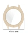 Etui ze szkłem do zegarka Bizon Case+Glass Watch do Xiaomi Watch S4 beżowe