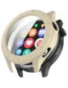 Etui ze szkłem do zegarka Bizon Case+Glass Watch do Xiaomi Watch S4 beżowe