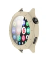 Etui ze szkłem do zegarka Bizon Case+Glass Watch do Xiaomi Watch S4 beżowe