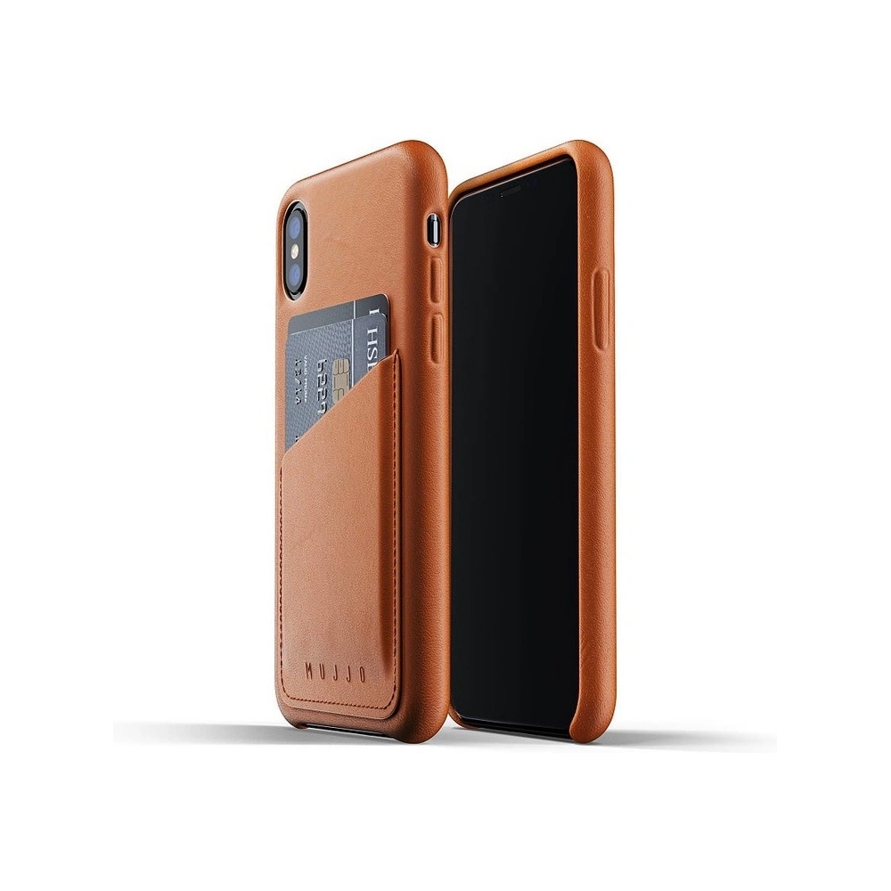 Hurtownia GSM - Etui Mujjo Full Leather Wallet Apple iPhone X/XS (brązowe) - MUJ022BR - {ean13} - Hurt