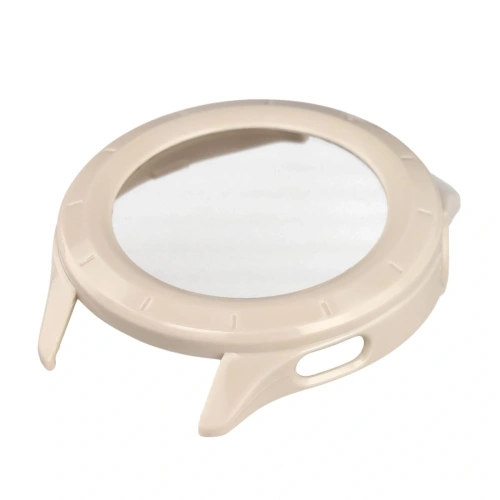 Etui ze szkłem do zegarka Bizon Case+Glass Watch do Xiaomi Watch S4 beżowe