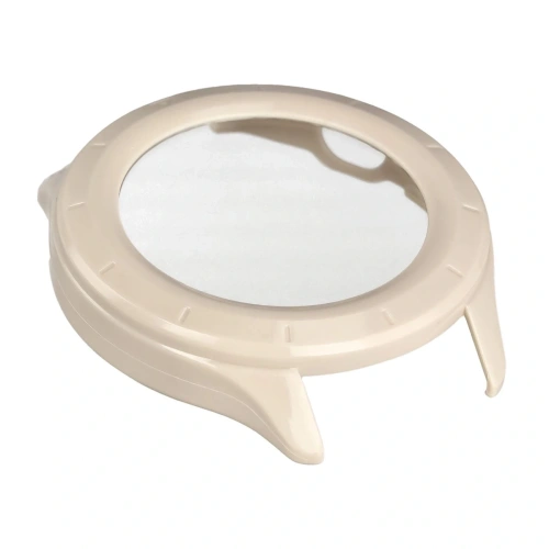 Etui ze szkłem do zegarka Bizon Case+Glass Watch do Xiaomi Watch S4 beżowe