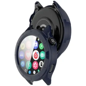 Etui ze szkłem do zegarka Bizon Case+Glass Watch do Xiaomi Watch S4 niebieskie