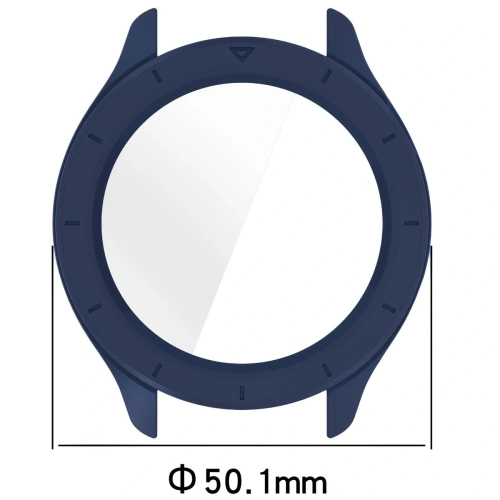 Etui ze szkłem do zegarka Bizon Case+Glass Watch do Xiaomi Watch S4 niebieskie