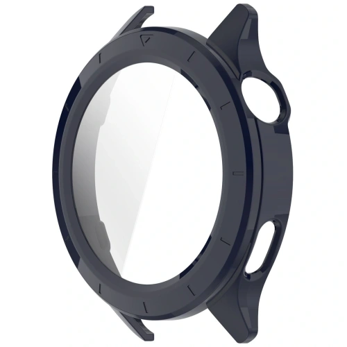 Etui ze szkłem do zegarka Bizon Case+Glass Watch do Xiaomi Watch S4 niebieskie