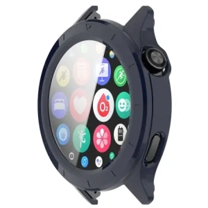 Etui ze szkłem do zegarka Bizon Case+Glass Watch do Xiaomi Watch S4 niebieskie