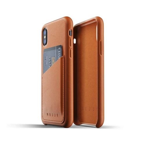Etui Mujjo Full Leather Wallet Apple iPhone X/XS (brązowe)