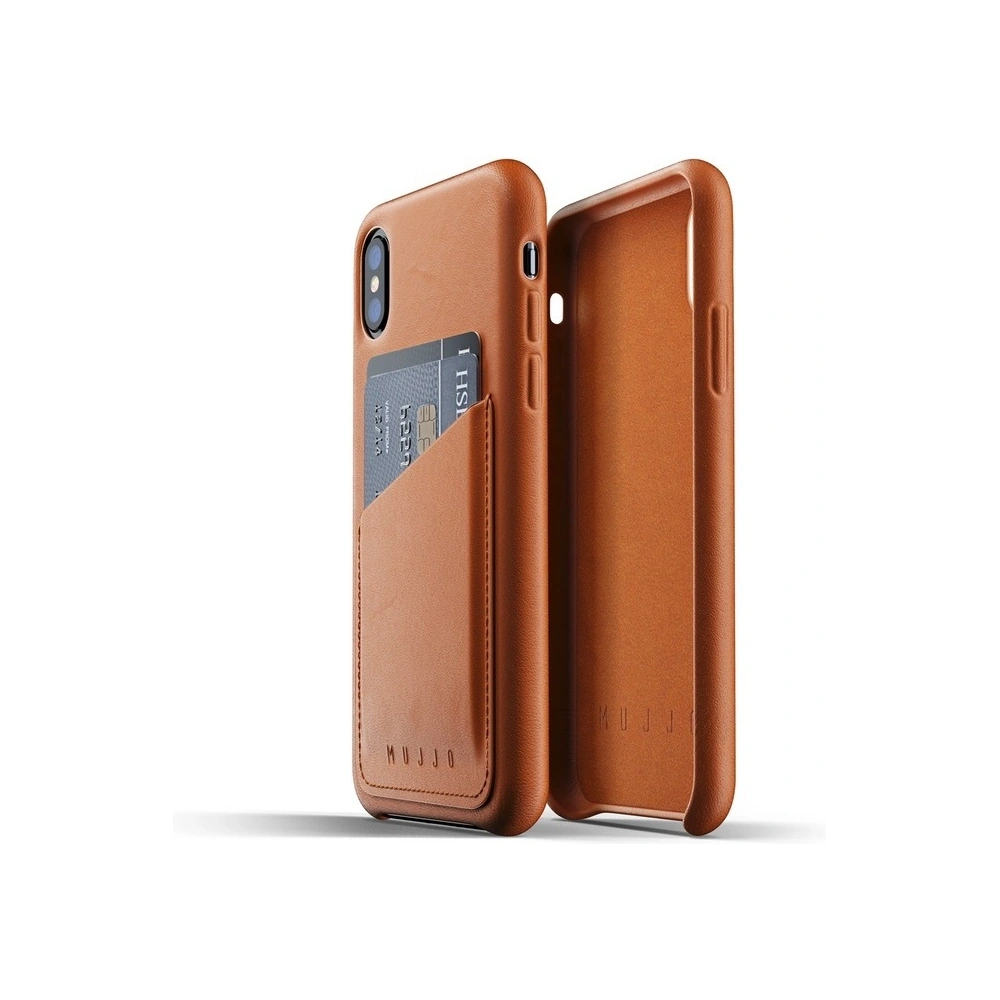 Hurtownia GSM - Etui Mujjo Full Leather Wallet Apple iPhone X/XS (brązowe) - MUJ022BR - {ean13} - Hurt