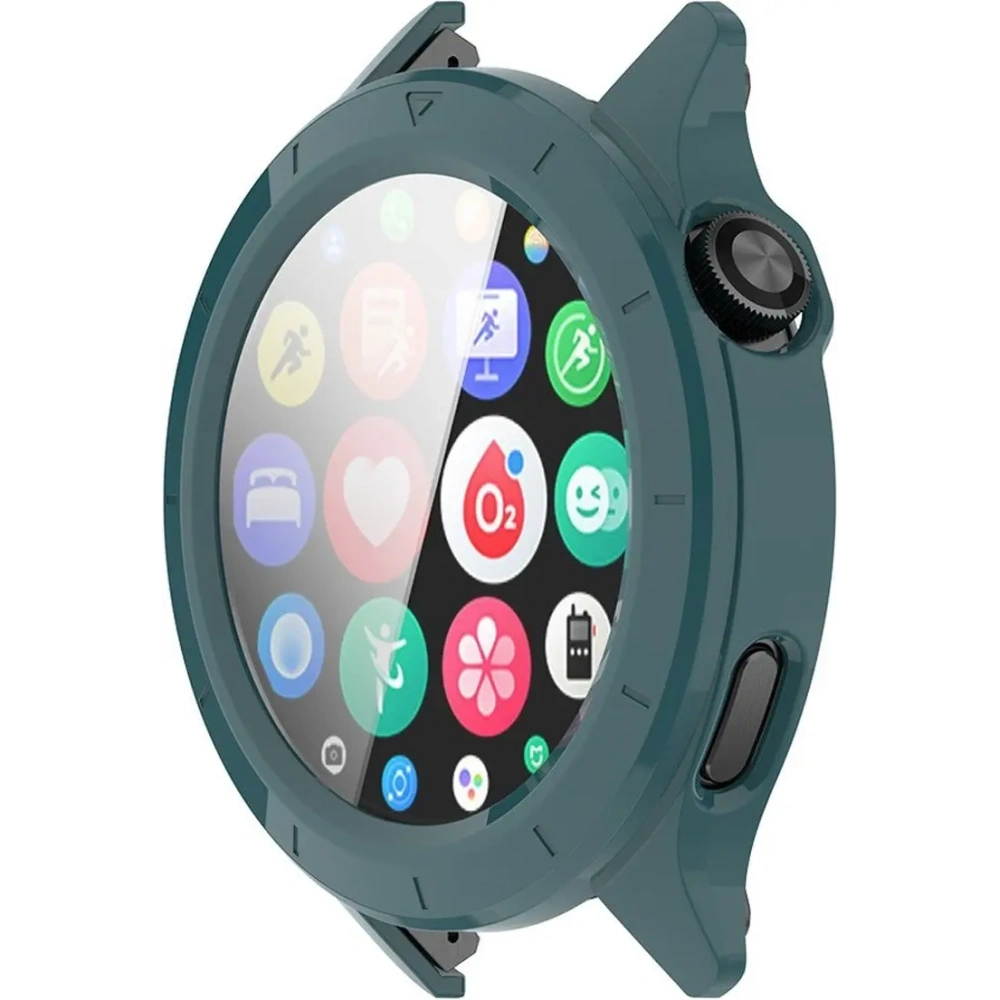 Etui ze szkłem do zegarka Bizon Case+Glass Watch do Xiaomi Watch S4 zielone