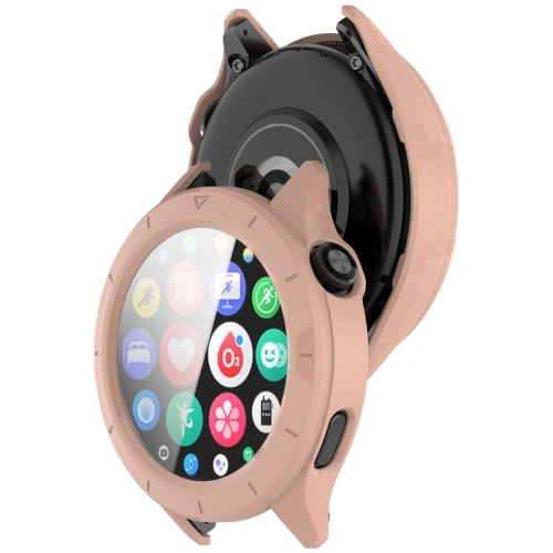 Etui ze szkłem do zegarka Bizon Case+Glass Watch do Xiaomi Watch S4 różowe