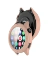 Etui ze szkłem do zegarka Bizon Case+Glass Watch do Xiaomi Watch S4 różowe