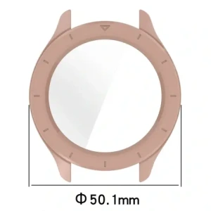 Etui ze szkłem do zegarka Bizon Case+Glass Watch do Xiaomi Watch S4 różowe
