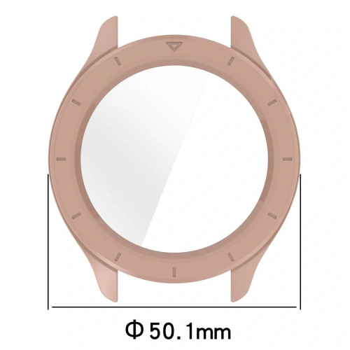 Etui ze szkłem do zegarka Bizon Case+Glass Watch do Xiaomi Watch S4 różowe