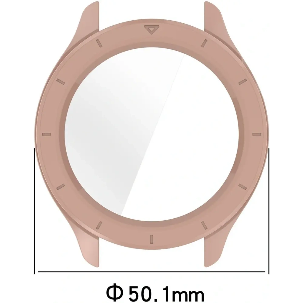 Etui ze szkłem do zegarka Bizon Case+Glass Watch do Xiaomi Watch S4 różowe