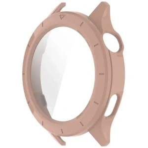Etui ze szkłem do zegarka Bizon Case+Glass Watch do Xiaomi Watch S4 różowe