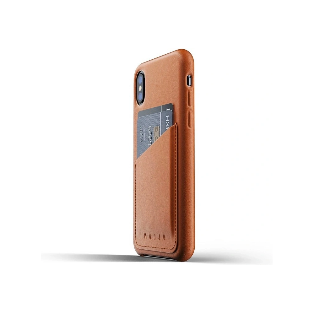 Hurtownia GSM - Etui Mujjo Full Leather Wallet Apple iPhone X/XS (brązowe) - MUJ022BR - {ean13} - Hurt