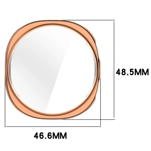 Etui z osłoną ekranu Bizon Case Watch Felipe do Samsung Galaxy Watch 8 44mm różowozłote