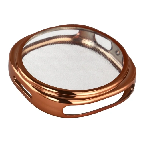 Etui z osłoną ekranu Bizon Case Watch Felipe do Samsung Galaxy Watch 8 44mm różowozłote