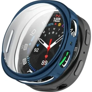 Etui z osłoną ekranu Bizon Case Watch Felipe do Samsung Galaxy Watch 8 44mm niebieskie