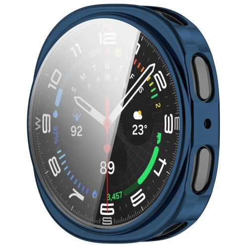 Etui z osłoną ekranu Bizon Case Watch Felipe do Samsung Galaxy Watch 8 44mm niebieskie