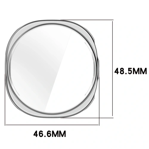 Etui z osłoną ekranu Bizon Case Watch Felipe do Samsung Galaxy Watch 8 44mm srebrne