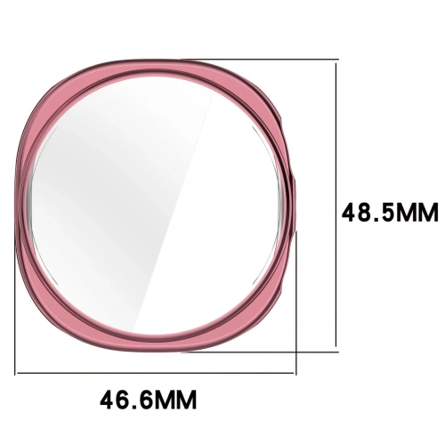 Etui z osłoną ekranu Bizon Case Watch Felipe do Samsung Galaxy Watch 8 44mm różowe