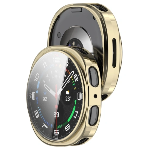 Etui z osłoną ekranu Bizon Case Watch Felipe do Samsung Galaxy Watch 8 44mm złote