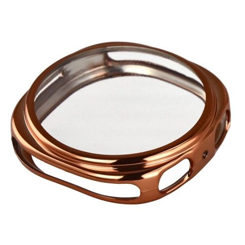 Etui z osłoną ekranu Bizon Case Watch Felipe do Samsung Galaxy Watch 8 40mm różowozłote