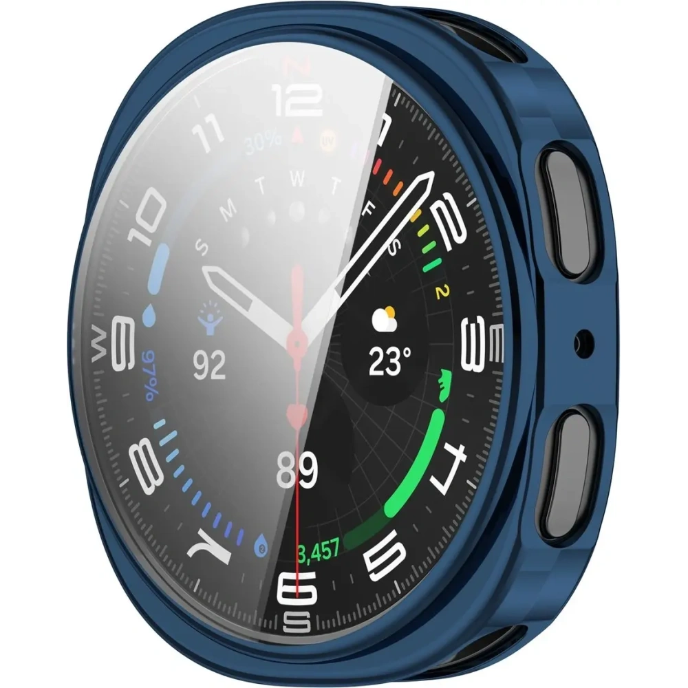 Etui z osłoną ekranu Bizon Case Watch Felipe do Samsung Galaxy Watch 8 40mm niebieskie