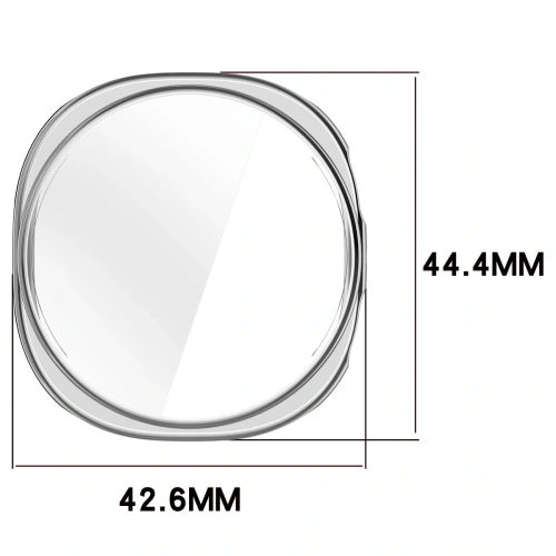 Etui z osłoną ekranu Bizon Case Watch Felipe do Samsung Galaxy Watch 8 40mm srebrne