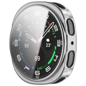Etui z osłoną ekranu Bizon Case Watch Felipe do Samsung Galaxy Watch 8 40mm srebrne
